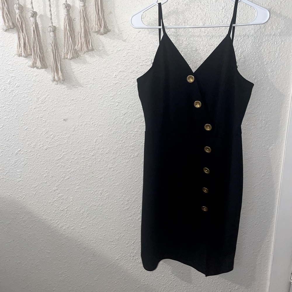 little black button dress